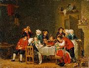 Convivial Scene in a Peasant Cottage Pehr Hillestrom